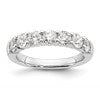 14k White Gold 1 5/8 carat Lab Grown Diamond VS/SI+ G+ Seven Stone Complete Fashion Band