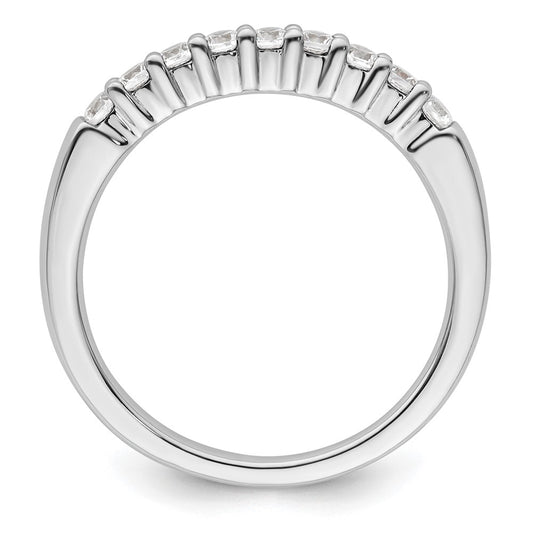 14K White Gold 9-Stone Shared Prong (Holds 9-2.0mm Round) Diamond Band Mounting