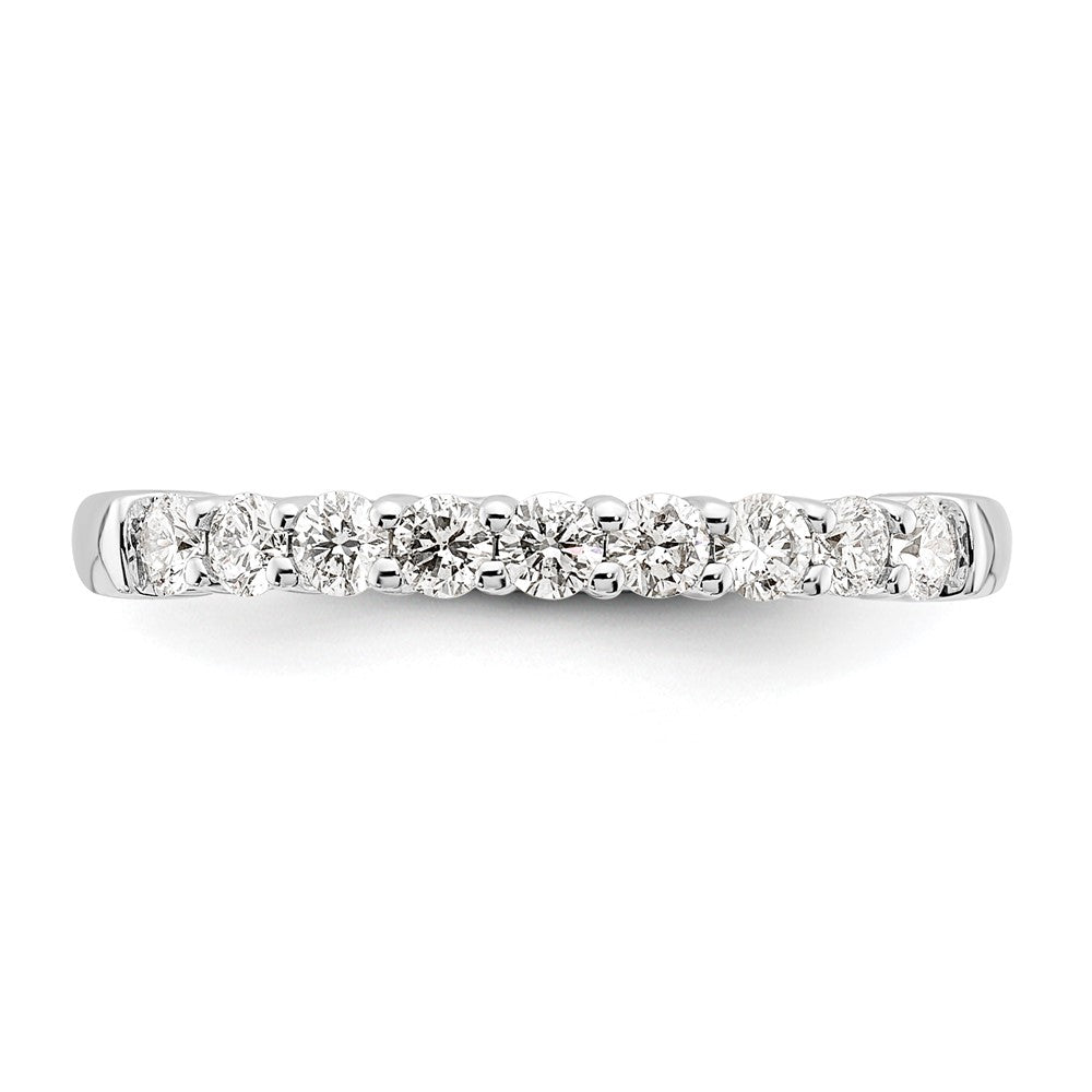 14K White Gold 9-Stone Shared Prong (Holds 9-2.3mm Round) Diamond Band Mounting