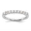 14K White Gold 9-Stone Shared Prong (Holds 9-2.3mm Round) Diamond Band Mounting