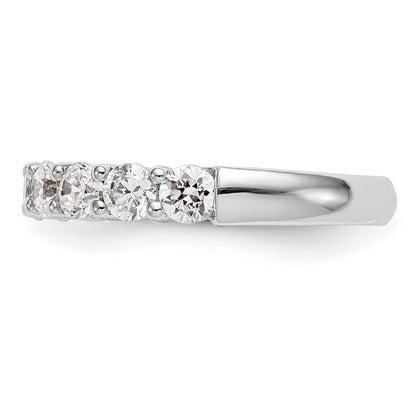 14k White Gold 1 carat Lab Grown Diamond VS/SI+ G+ Nine Stone Complete Fashion band