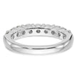 14k White Gold 1 carat Lab Grown Diamond VS/SI+ G+ Nine Stone Complete Fashion band