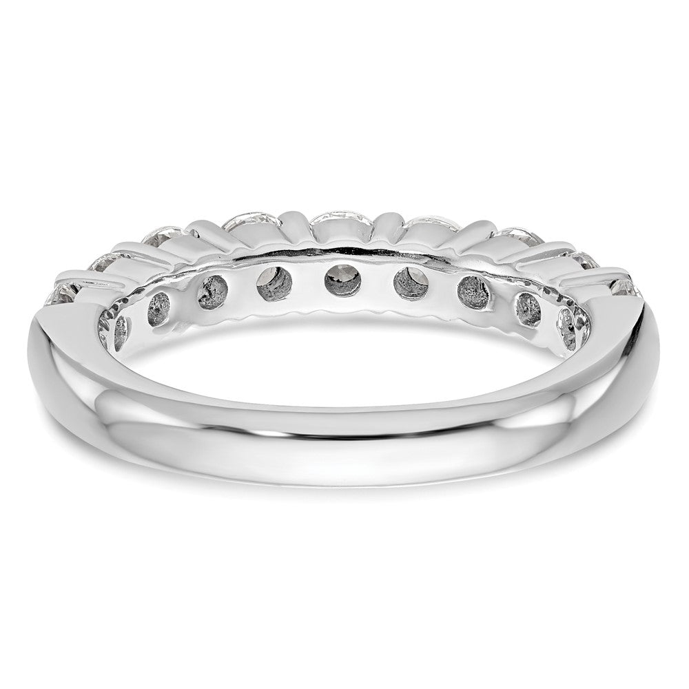 14k White Gold 1 carat Lab Grown Diamond VS/SI+ G+ Nine Stone Complete Fashion band