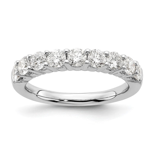 14K White Gold 9-Stone Shared Prong (Holds 9-3.2mm Round) Diamond Band Mounting
