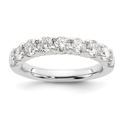 14K White Gold 9-Stone Shared Prong (Holds 9-3.6mm Round) Diamond Band Mounting