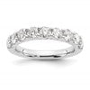 14k White Gold 1 5/8 carat Lab Grown Diamond VS/SI+ G+ Nine Stone Complete Fashion band