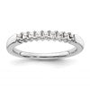 14K White Gold 9-Stone Shared Prong (Holds 9-1.8mm Princess) Diamond Band Mounting