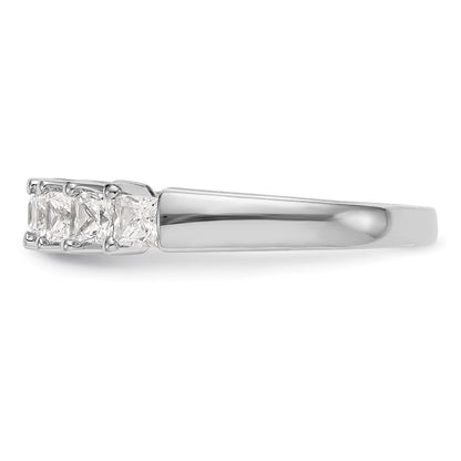 14K White Gold 9-Stone Shared Prong (Holds 9-2.8mm Princess) Diamond Band Mounting