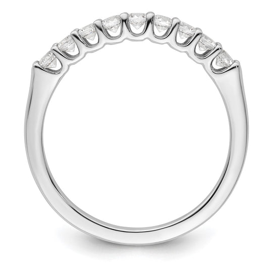14K White Gold 9-Stone Shared Prong (Holds 9-2.1mm Round) Diamond Band Mounting