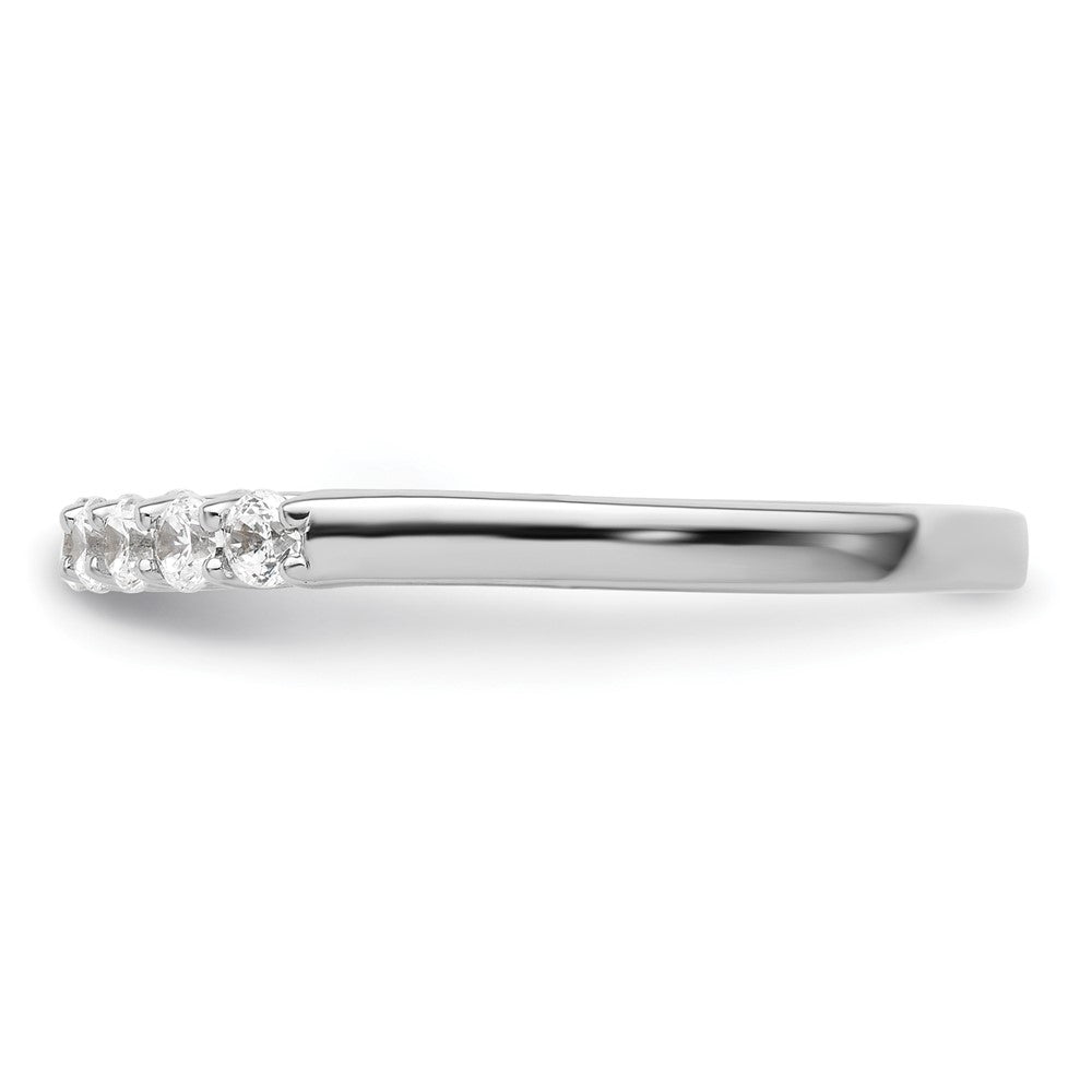 14K White Gold 9-Stone Shared Prong (Holds 9-2.1mm Round) Diamond Band Mounting