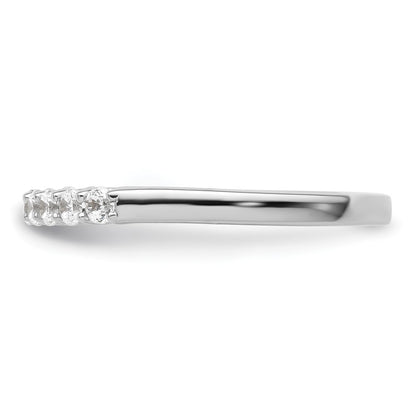 14K White Gold 9-Stone Shared Prong (Holds 9-2.1mm Round) Diamond Band Mounting