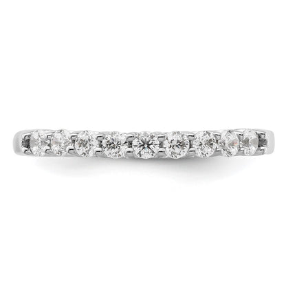 14K White Gold 9-Stone Shared Prong (Holds 9-2.1mm Round) Diamond Band Mounting