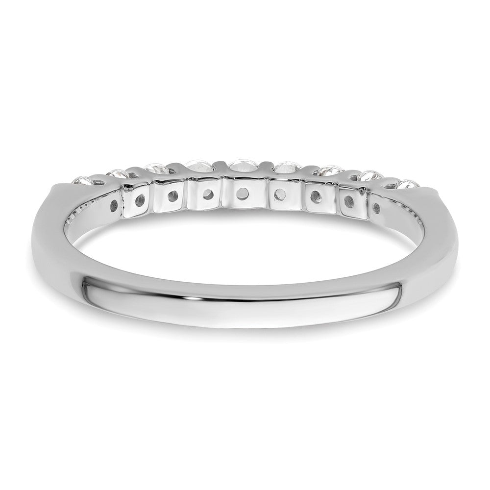 14K White Gold 9-Stone Shared Prong (Holds 9-2.1mm Round) Diamond Band Mounting