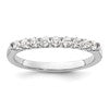 14K White Gold 9-Stone Shared Prong (Holds 9-2.1mm Round) Diamond Band Mounting