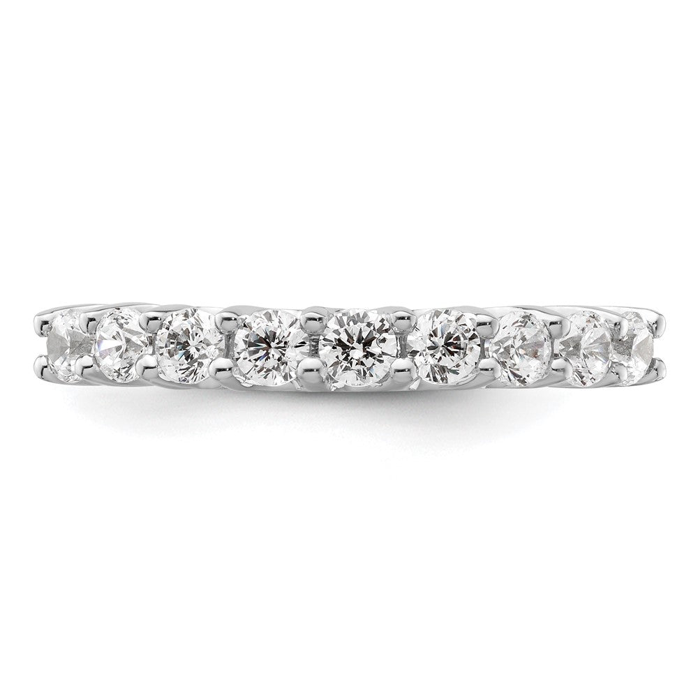 14K White Gold 9-Stone Shared Prong (Holds 9-2.6mm Round) Diamond Band Mounting