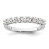 14K White Gold 9-Stone Shared Prong (Holds 9-2.6mm Round) Diamond Band Mounting