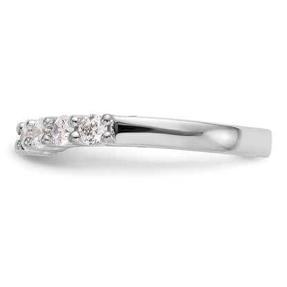 14K White Gold 9-Stone Shared Prong 7/8 carat Complete Round Diamond Band
