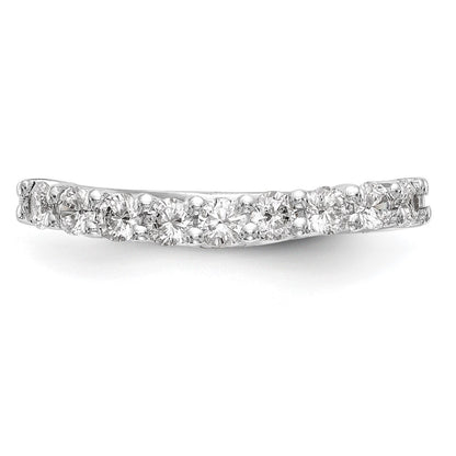 14K White Gold 9-Stone Shared Prong 7/8 carat Complete Round Diamond Band