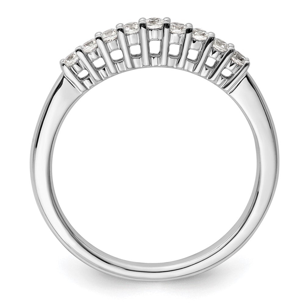14K White Gold 9-Stone Shared Prong (Holds 9-1.8mm Round) Diamond Band Mounting