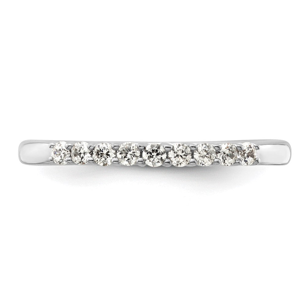 14K White Gold 9-Stone Shared Prong (Holds 9-1.8mm Round) Diamond Band Mounting