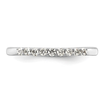 14K White Gold 9-Stone Shared Prong (Holds 9-1.8mm Round) Diamond Band Mounting