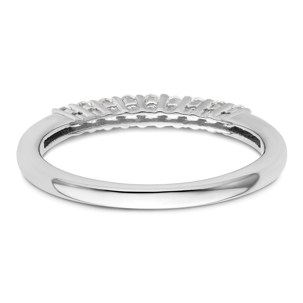 14K White Gold 9-Stone Shared Prong (Holds 9-1.8mm Round) Diamond Band Mounting