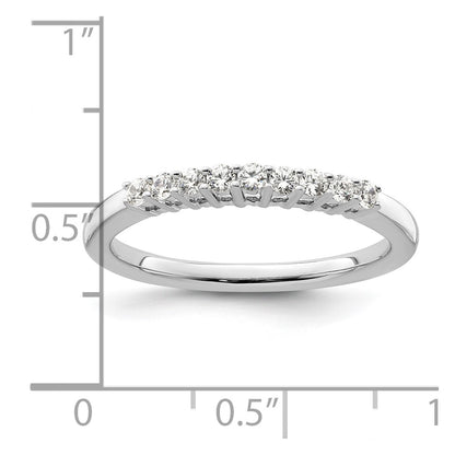 14K White Gold 9-Stone Shared Prong (Holds 9-1.8mm Round) Diamond Band Mounting