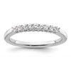14K White Gold 9-Stone Shared Prong (Holds 9-1.8mm Round) Diamond Band Mounting