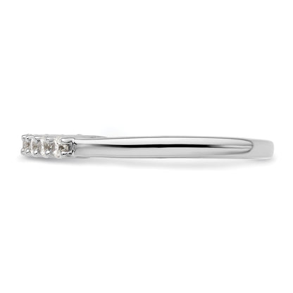 14K White Gold 9-Stone Shared Prong (Holds 9-2.0mm Round) Diamond Band Mounting