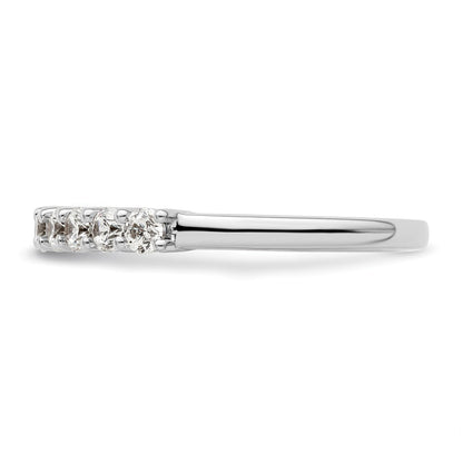 14K White Gold 9-Stone Shared Prong (Holds 9-2.7mm Round) Diamond Band Mounting