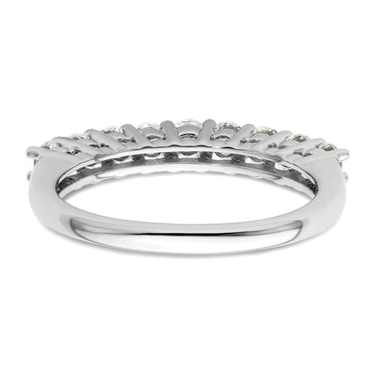 14K White Gold 9-Stone Shared Prong (Holds 9-2.7mm Round) Diamond Band Mounting