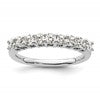 14K White Gold 9-Stone Shared Prong (Holds 9-2.7mm Round) Diamond Band Mounting