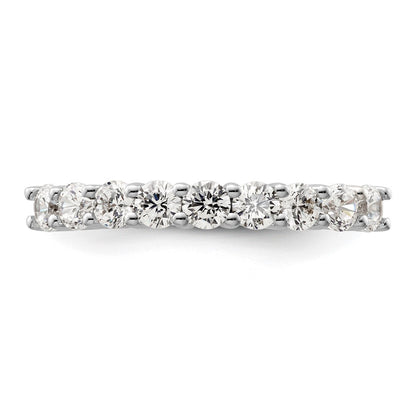 14K White Gold 9-Stone Shared Prong (Holds 9-3.0mm Round) Diamond Band Mounting