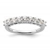14K White Gold 9-Stone Shared Prong (Holds 9-3.0mm Round) Diamond Band Mounting