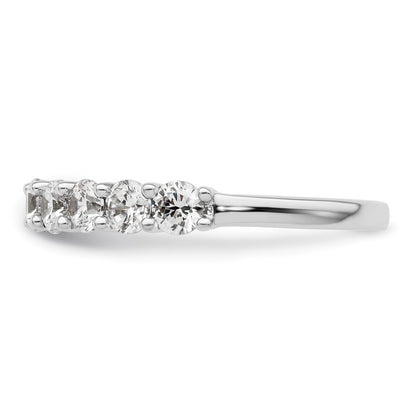 14K White Gold 9-Stone Shared Prong (Holds 9-3.6mm Round) Diamond Band Mounting