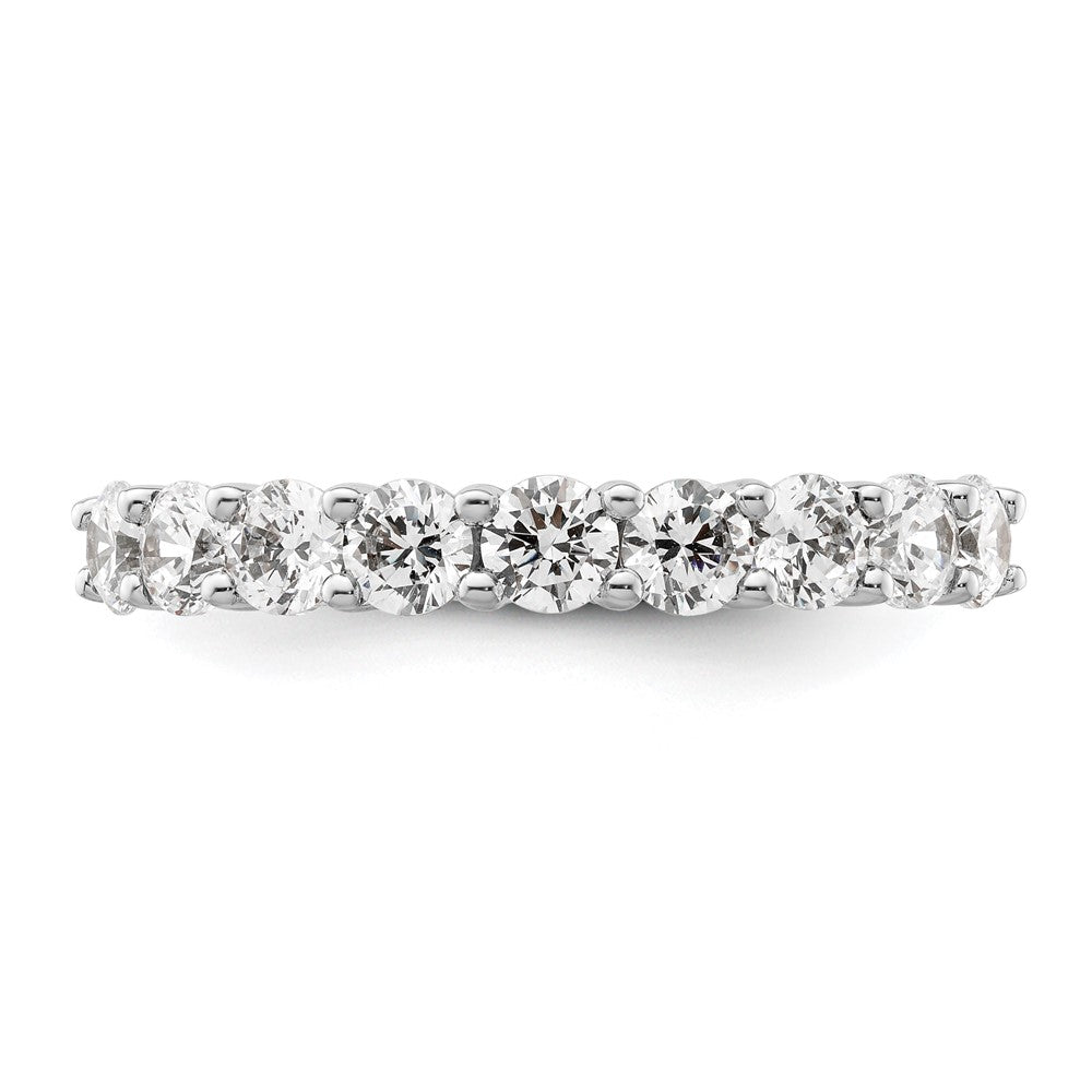 14K White Gold 9-Stone Shared Prong 1.6 carat Complete Round Diamond Band