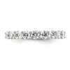 14K White Gold 9-Stone Shared Prong 1.6 carat Complete Round Diamond Band