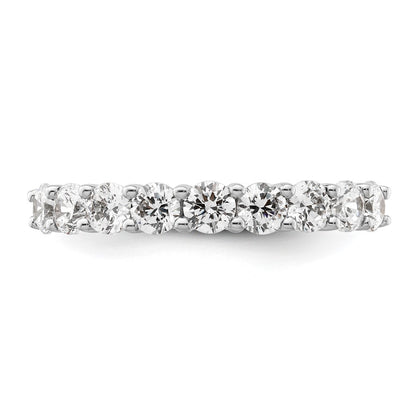 14K White Gold 9-Stone Shared Prong (Holds 9-3.6mm Round) Diamond Band Mounting