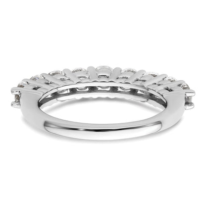 14K White Gold 9-Stone Shared Prong (Holds 9-3.6mm Round) Diamond Band Mounting