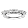 14K White Gold 9-Stone Shared Prong 1.6 carat Complete Round Diamond Band