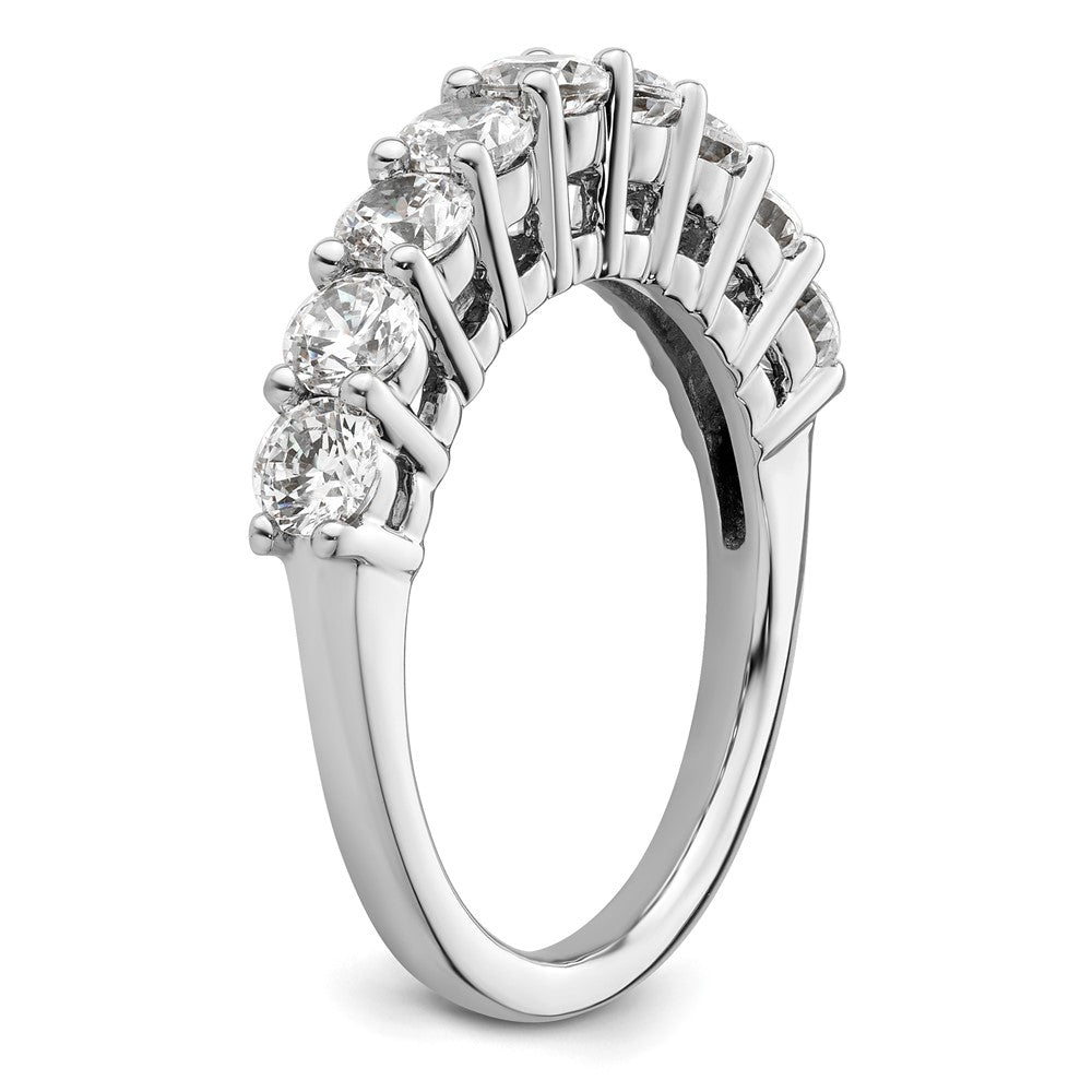 14K White Gold 9-Stone Shared Prong 1.6 carat Complete Round Diamond Band