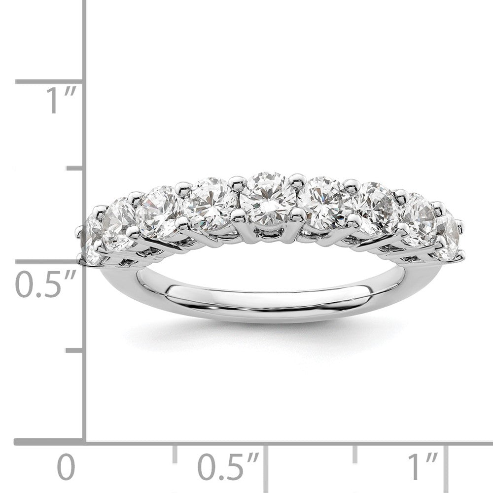 14K White Gold 9-Stone Shared Prong 1.6 carat Complete Round Diamond Band