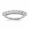 14K White Gold 9-Stone Shared Prong (Holds 9-3.6mm Round) Diamond Band Mounting