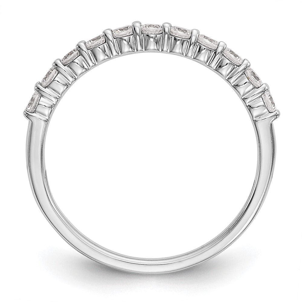 14K White Gold 11-Stone 1/2 carat Complete Diamond Band