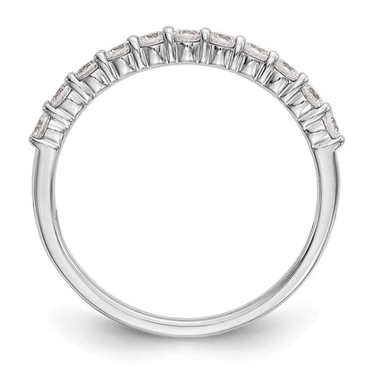 14K White Gold 11-Stone 1/2 carat Complete Diamond Band
