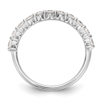 14K White Gold 11-Stone 3/4 carat Complete Diamond Band