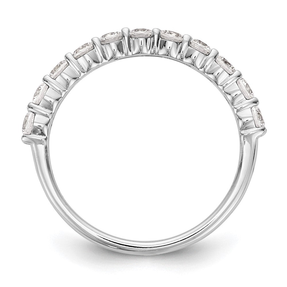14k White Gold 3/4 carat Lab Grown Diamond VS/SI+ G+ Eleven Stone Complete Band