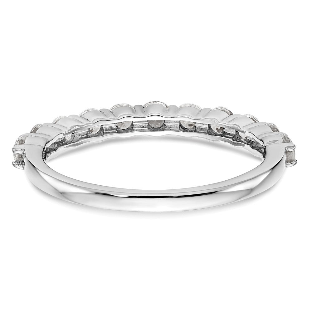 14k White Gold 3/4 carat Lab Grown Diamond VS/SI+ G+ Eleven Stone Complete Band