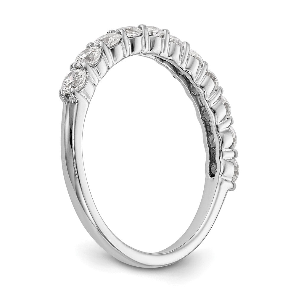 14k White Gold 3/4 carat Lab Grown Diamond VS/SI+ G+ Eleven Stone Complete Band
