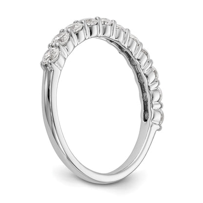 14K White Gold 11-Stone 3/4 carat Complete Diamond Band